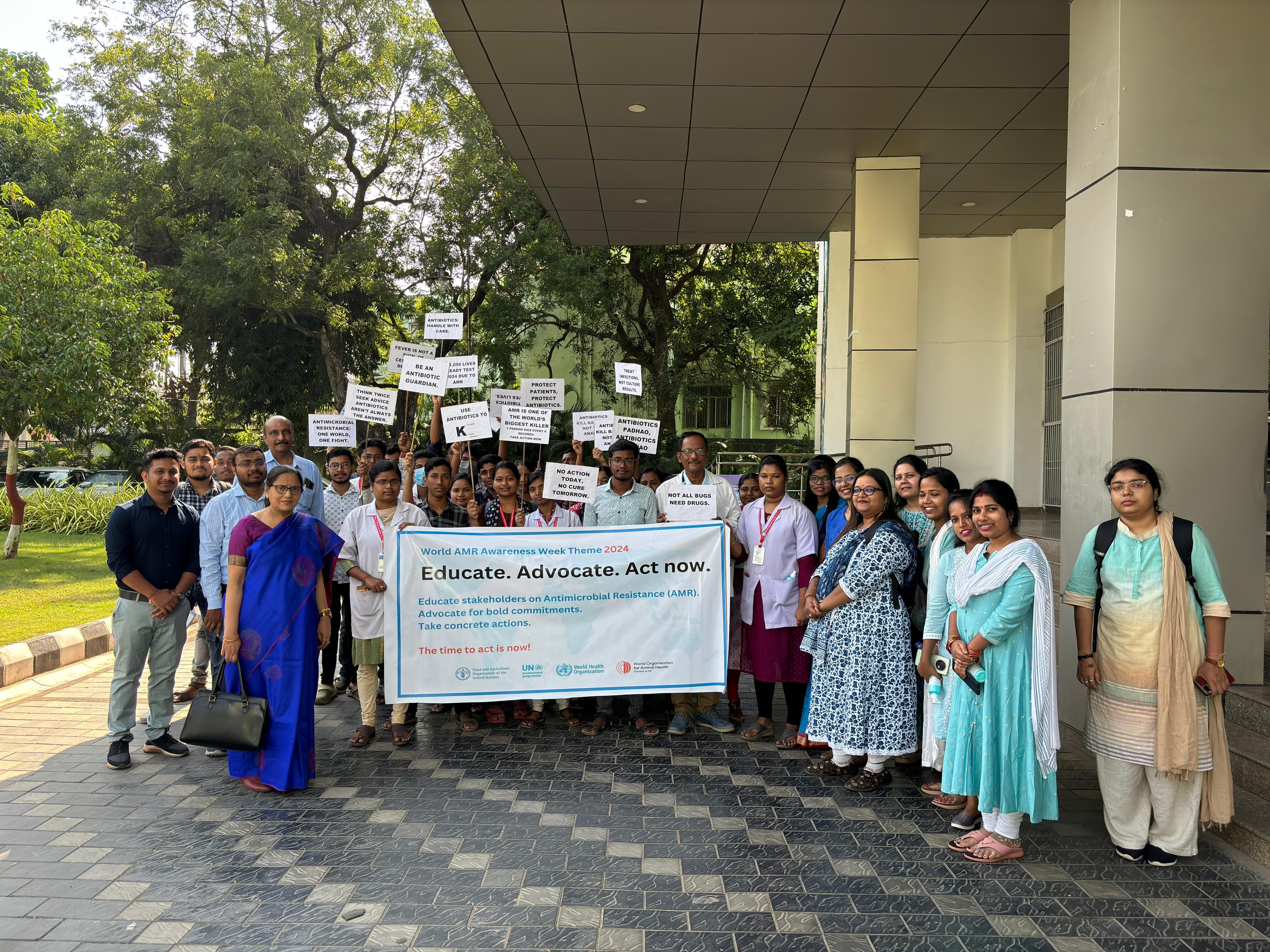 The Department of Microbiology, SCB Medical College observed the World Anti-Microbial Resistance Awareness Week (18th-24th Nov) by arranging a symposium and a walkathon.